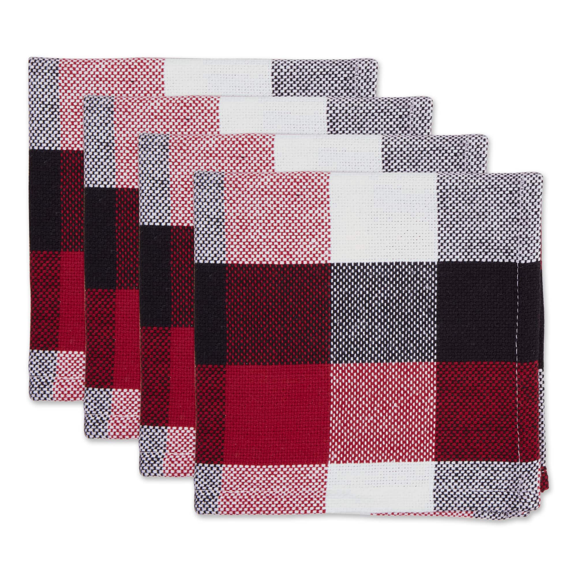 DII® Tri-Color Check Dishcloths